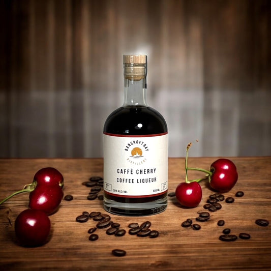 A bottle of Caffè Cherry Coffee Cherry Liqueur East Gippsland Distillery Metung