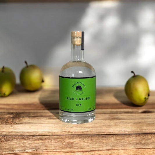 A bottle of Pear & Walnut Gin East Gippsland Distillery Metung